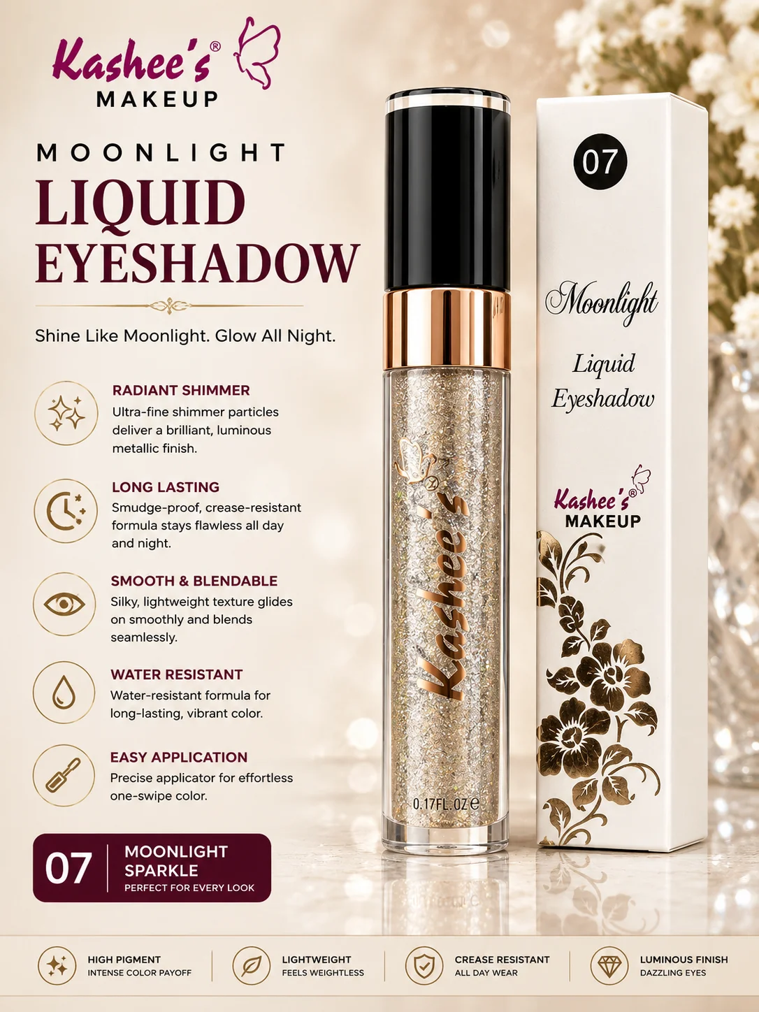 Kashee’s Moonlight Liquid Eyeshadow – Shade 07