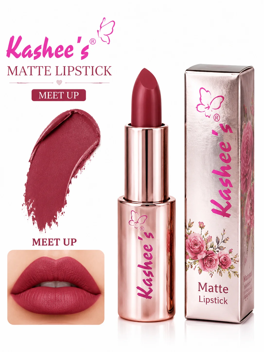 Kashee’s Matte Lipstick – Meet Up