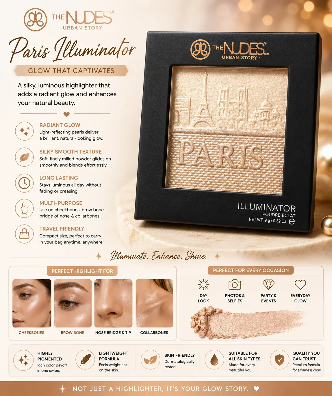 The Nudes Urban Story Paris Illuminator Highlighter Powder