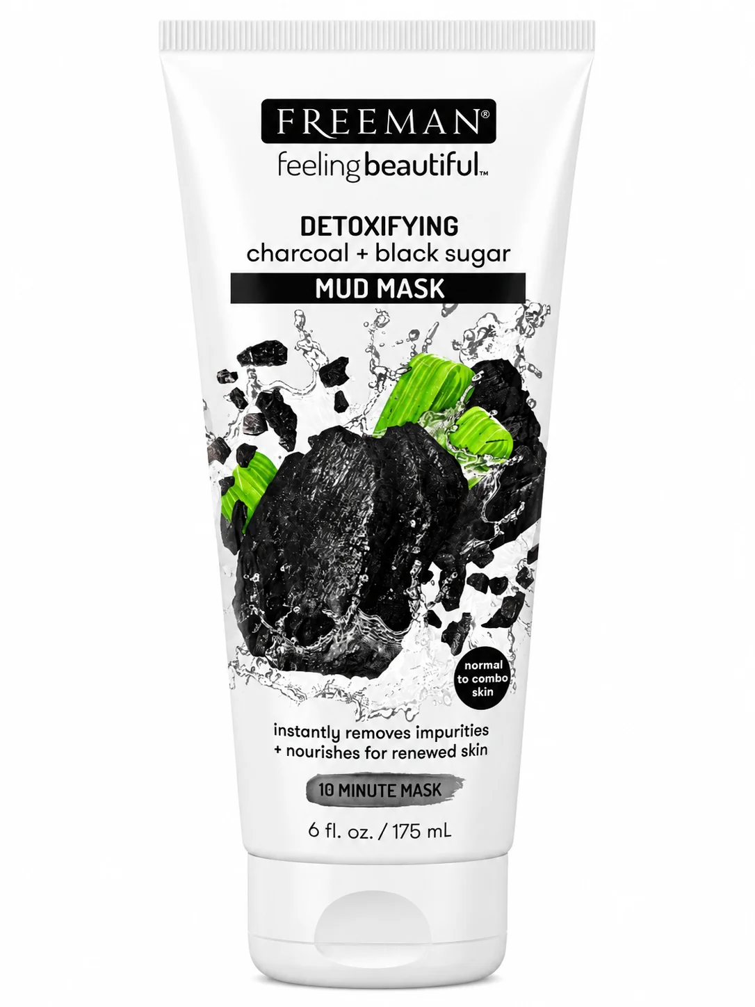 Freeman Detoxifying Charcoal + Black Sugar Mud Mask 175ML