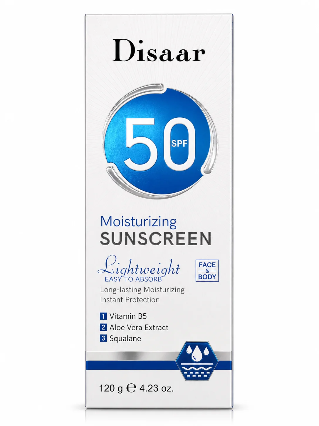 Disaar SPF 50 Moisturizing SunscreenN (120g)