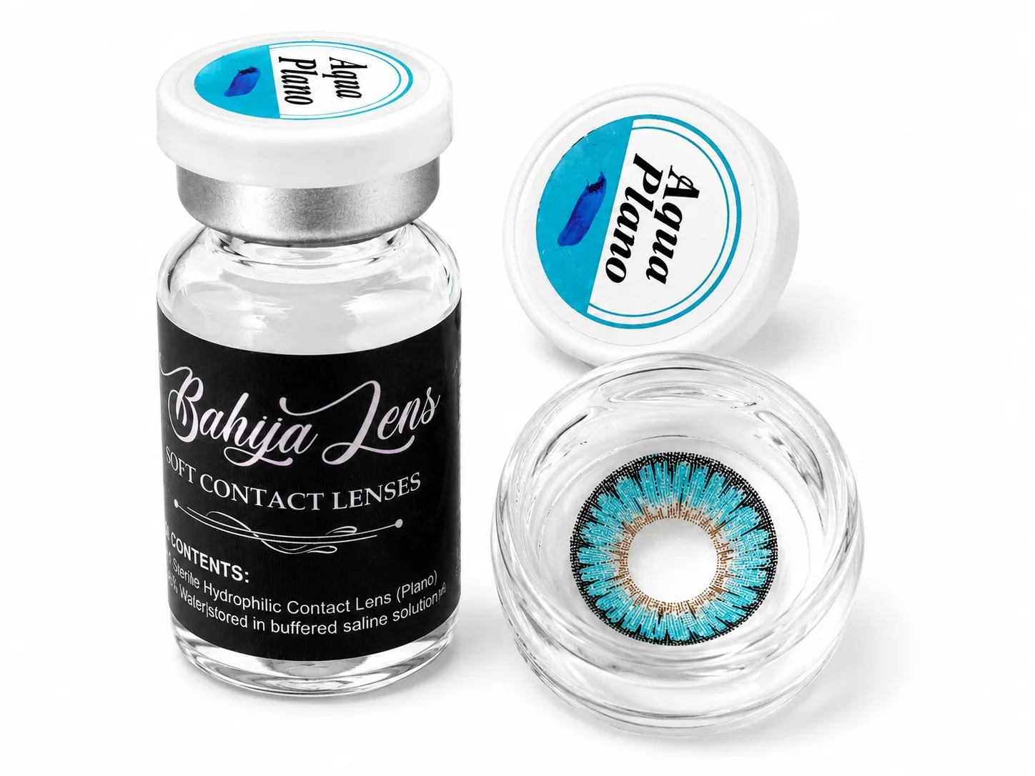 Bahija Soft Contact Lenses – Green & Aqua Plano 2 Color Set