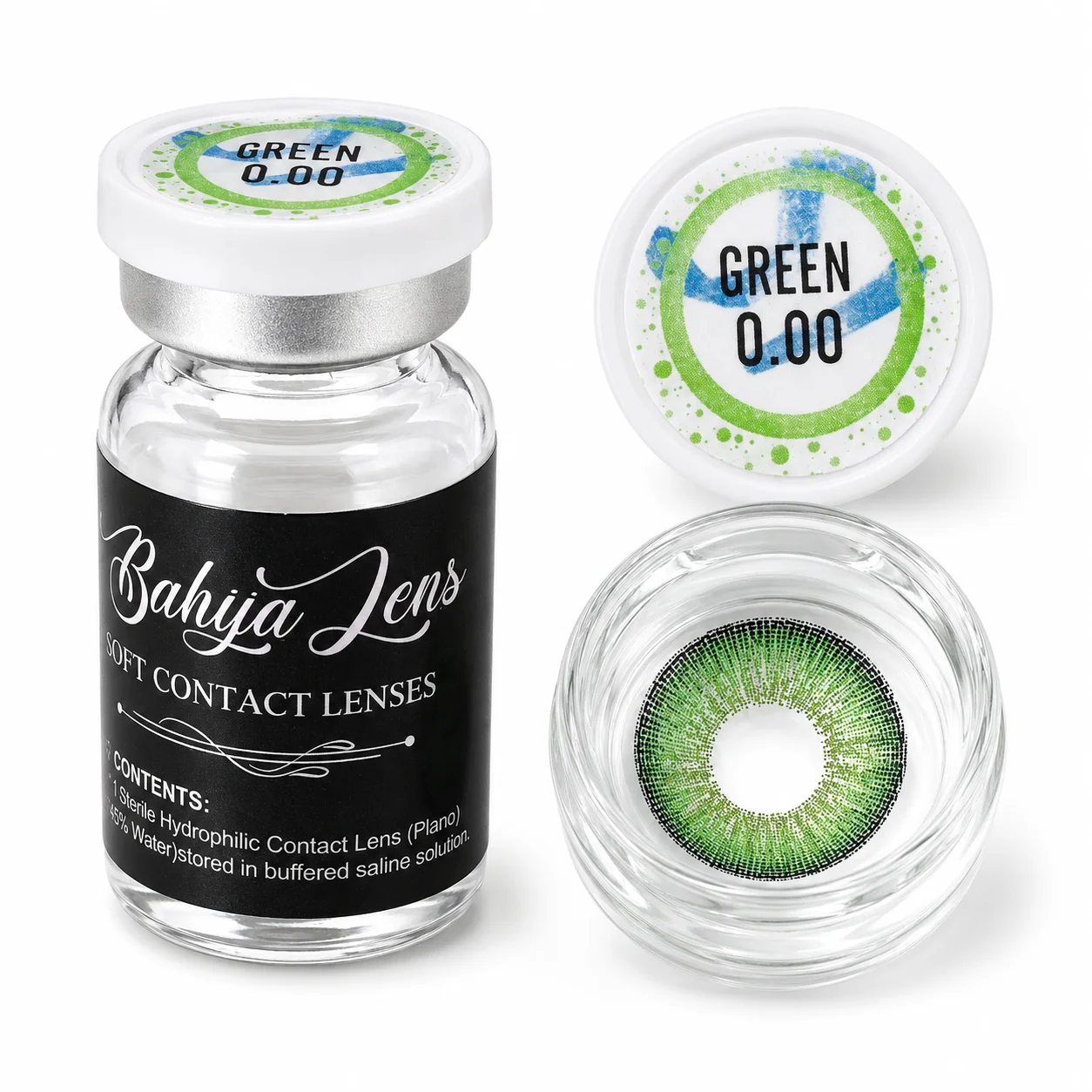 Bahija Soft Contact Lenses – Green & Aqua Plano 2 Color Set