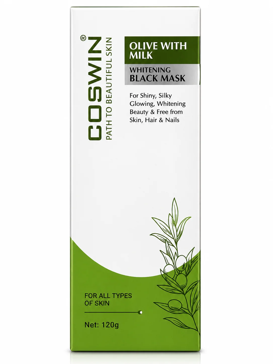 COSWIN Olive with Milk Whitening Black Mask (120g)