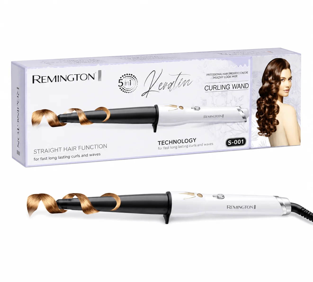 Remington Keratin Professional Curling Wand – Model S-001