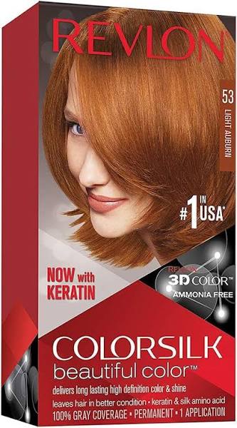 Revlon ColorSilk Beautiful Color Permanent Hair Dye - 53 Light Auburn
