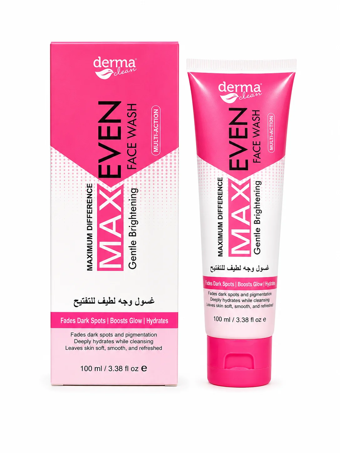 Derma Clean Max Even Face Wash 100ml – Gentle Brightening Cleanser