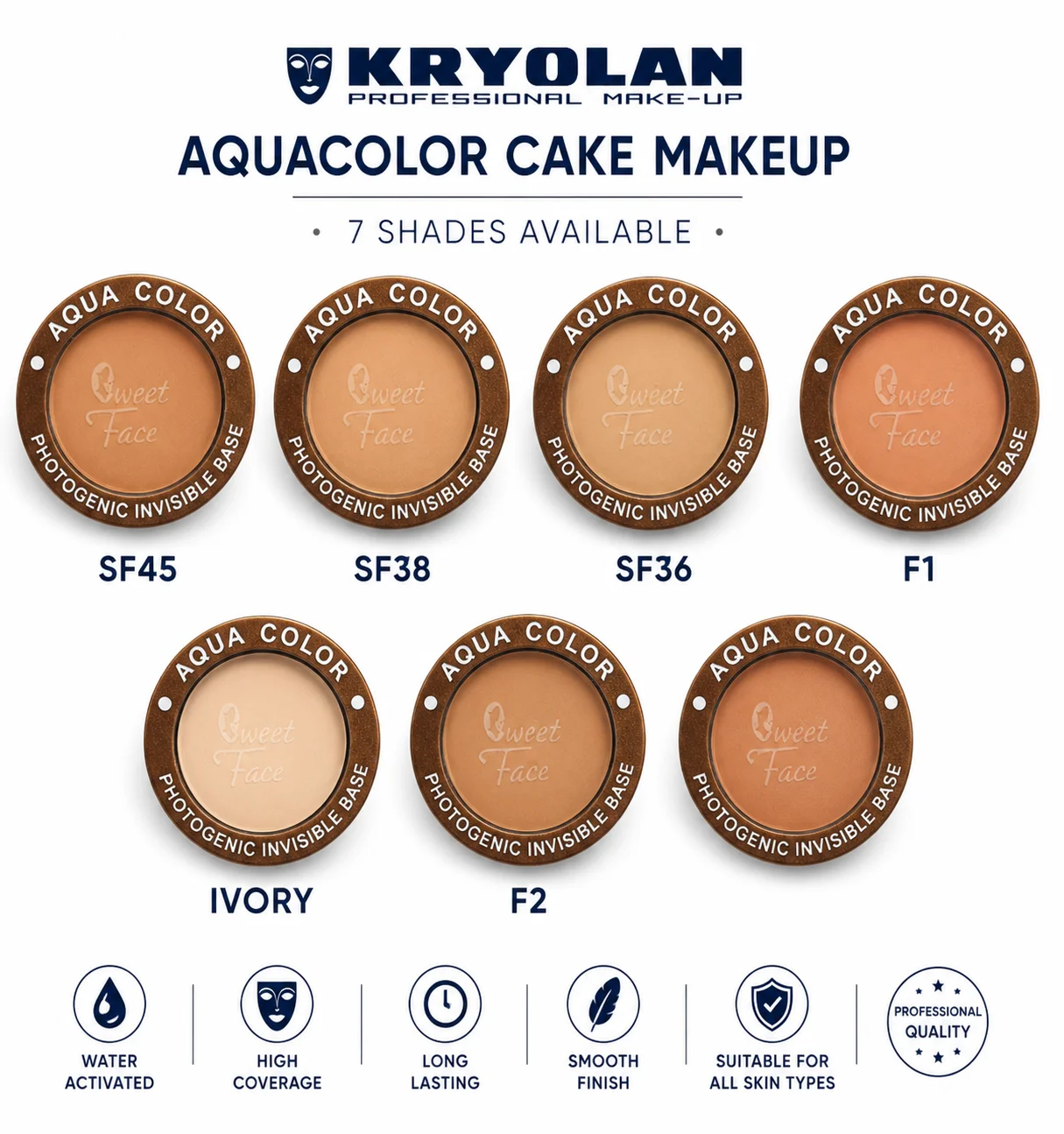Sweet Face Aqua Color Invisible Base – 7 Shades