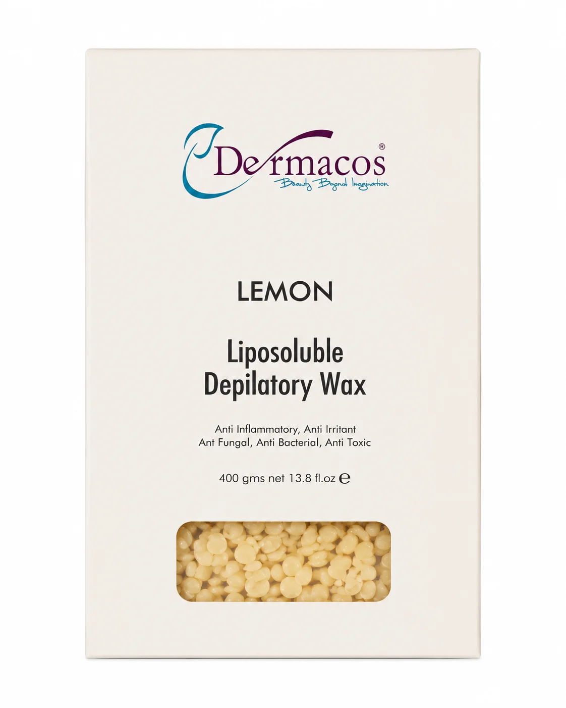 Dermacos Lemon Liposoluble Depilatory Wax – 400g, Anti-Inflammatory & Anti-Bacterial