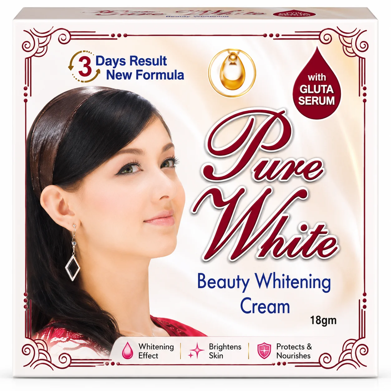 Pure White Beauty Whitening Cream – Gluta Serum Formula