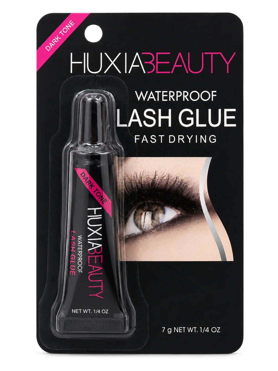HUXIA Beauty Waterproof Lash Glue – Fast Drying Eyelash Adhesive