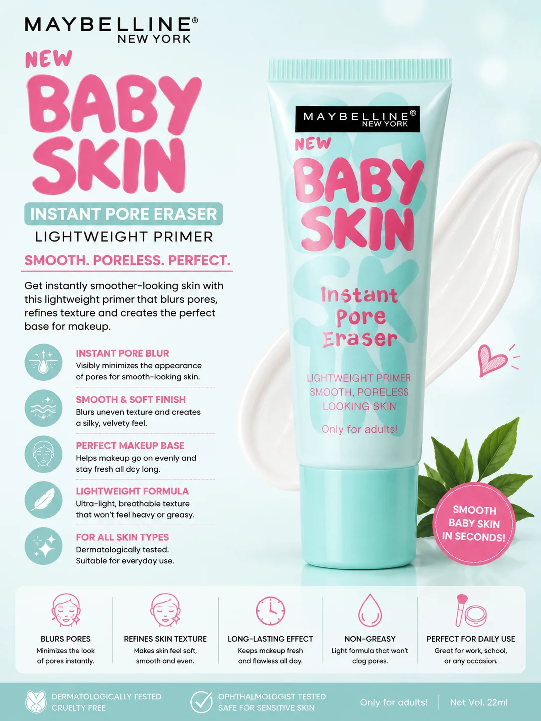 Maybelline Baby Skin Instant Pore Eraser – Lightweight Primer