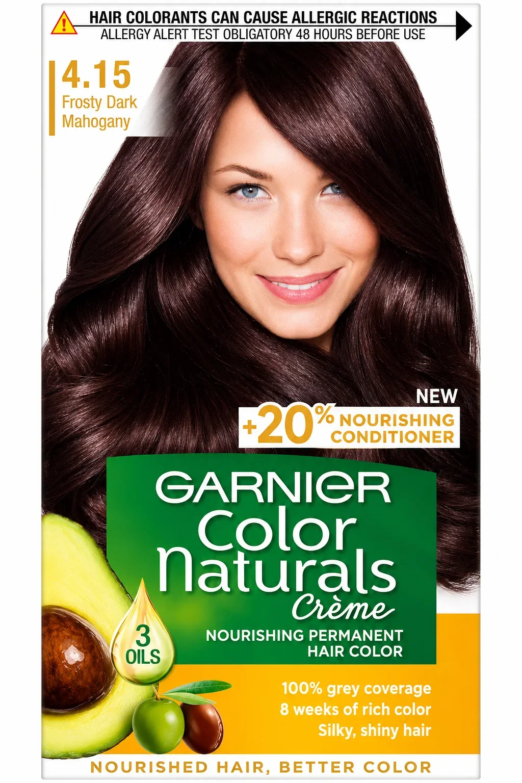 Garnier Color Naturals Crème 4.15 Frosty Dark Mahogany Permanent Hair Colo