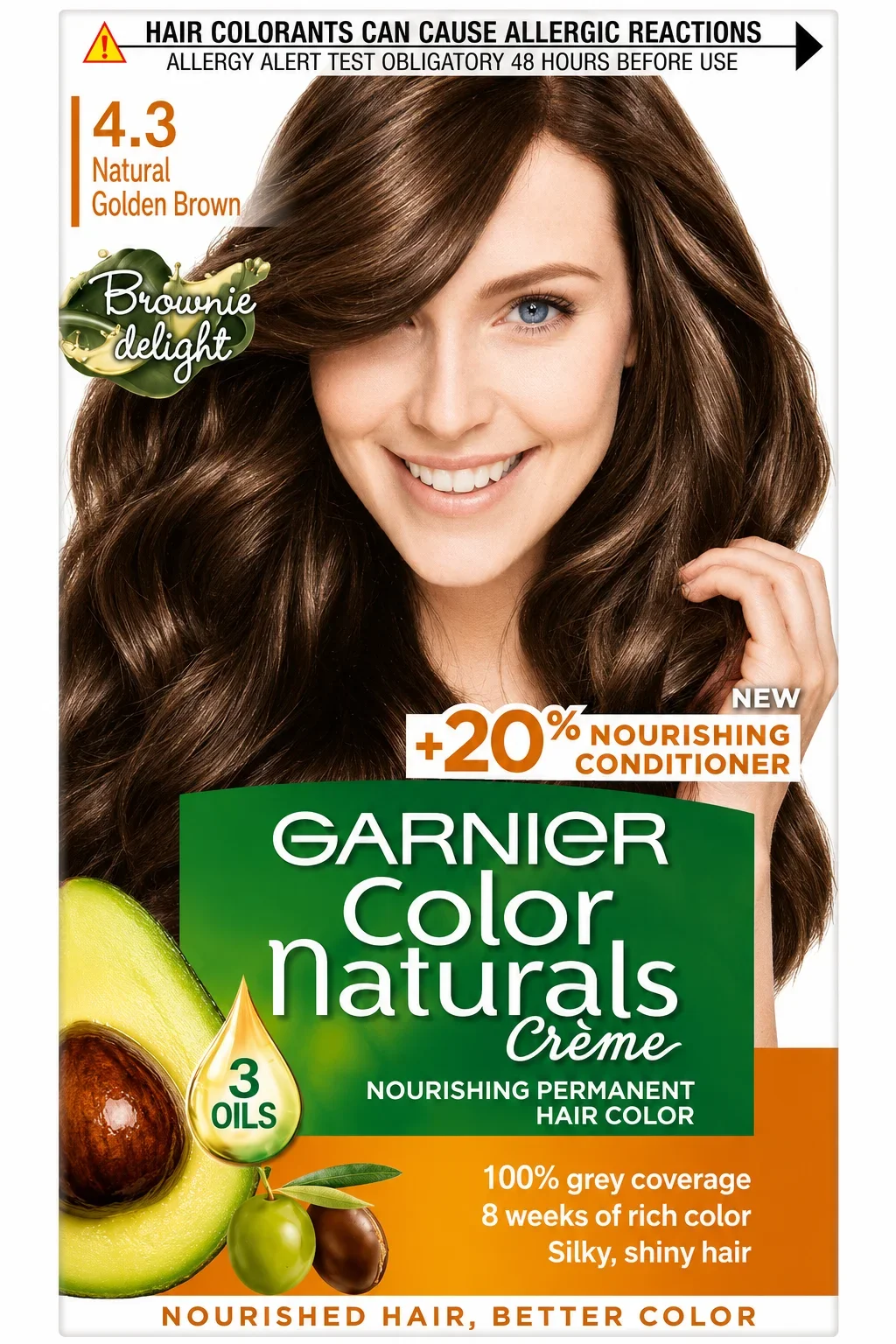 Garnier Color Naturals Crème Hair Color 4.3 Natural Golden Brown