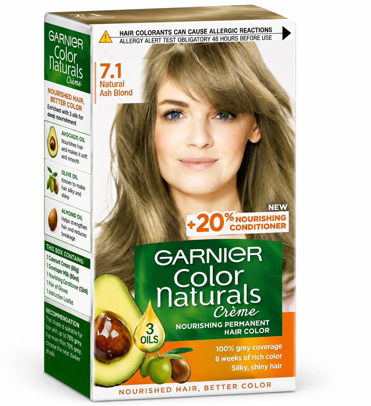 Garnier Color Naturals Crème Hair Color 7.1 Natural Ash Blonde