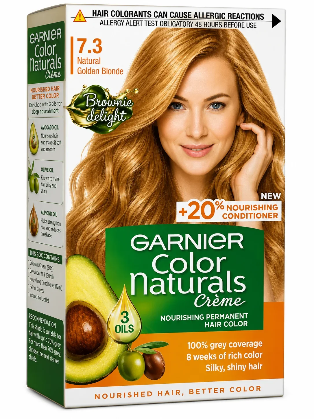 Garnier Color Naturals Crème Hair Color 7.3 Natural Golden Blonde