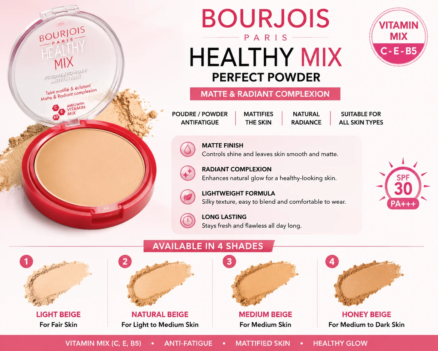 Bourjois Healthy Mix Perfect Powder – Matte & Radiant Finish