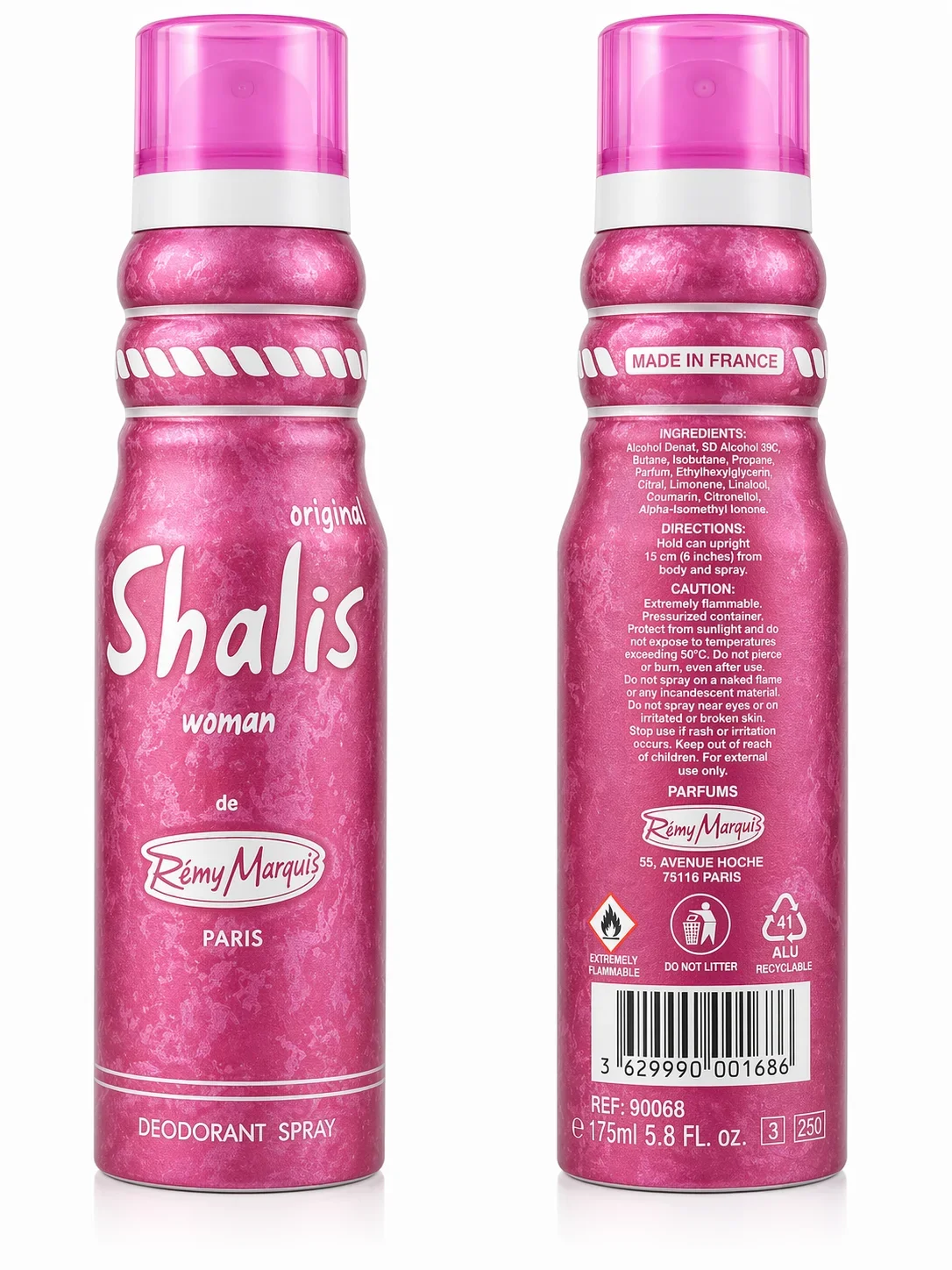 Shalis Woman Deodorant Spray – Elegant Long-Lasting Fragrance by Remy Marquis (175ml)