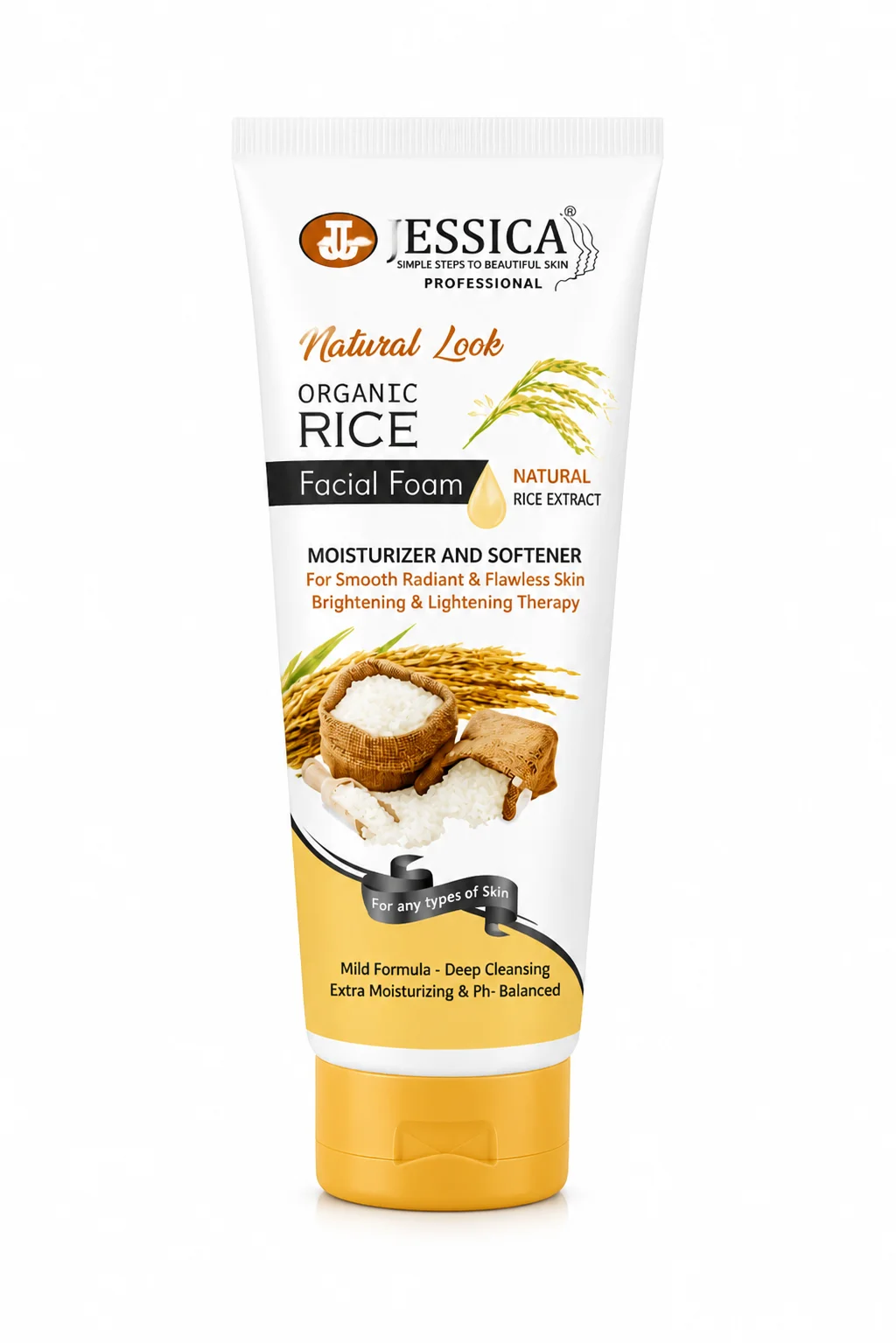 Jessica Organic Rice Facial Foam – 125ml