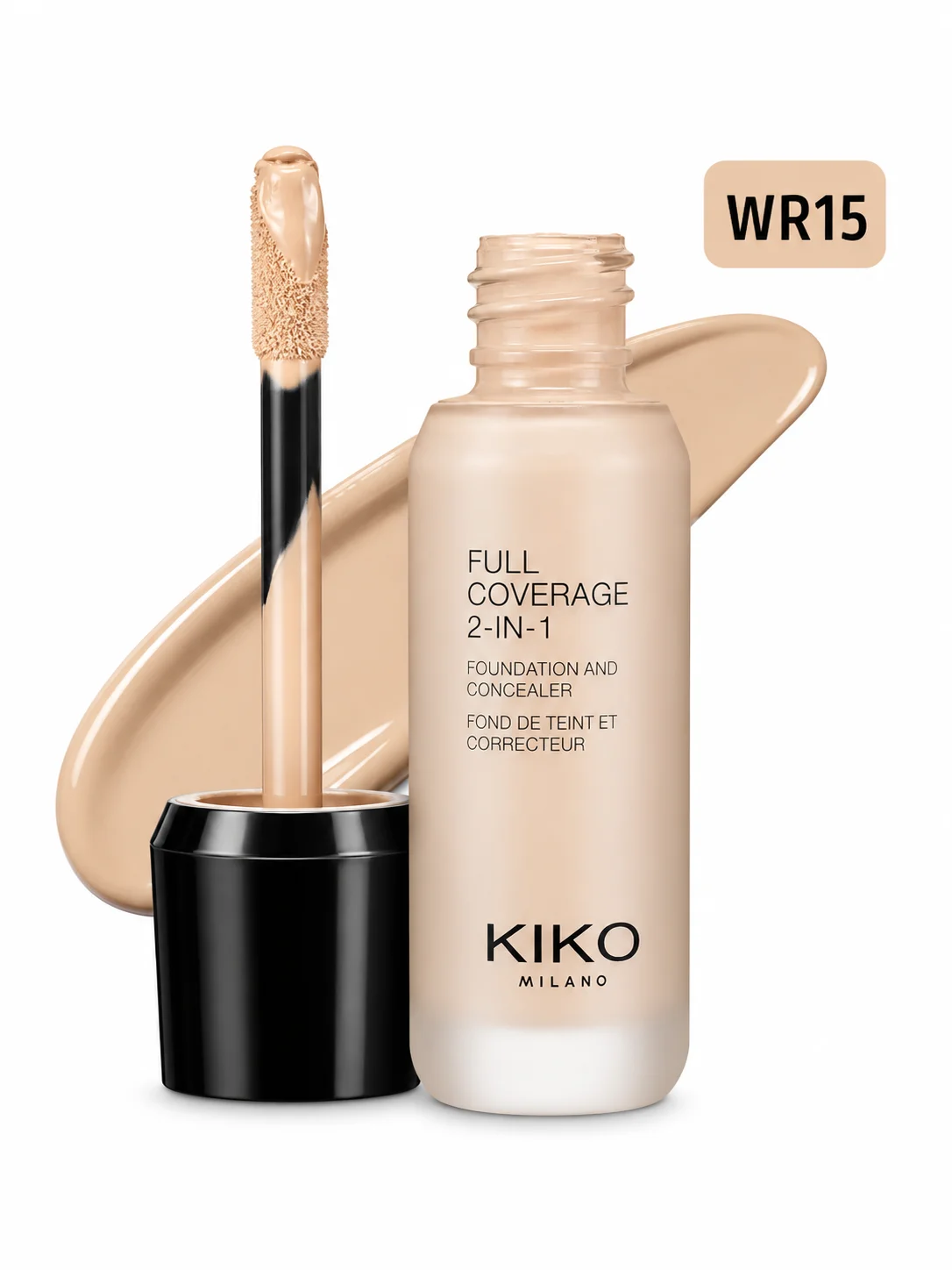 KIKO Milano Full Coverage 2-in-1 Foundation & Concealer – WR15
