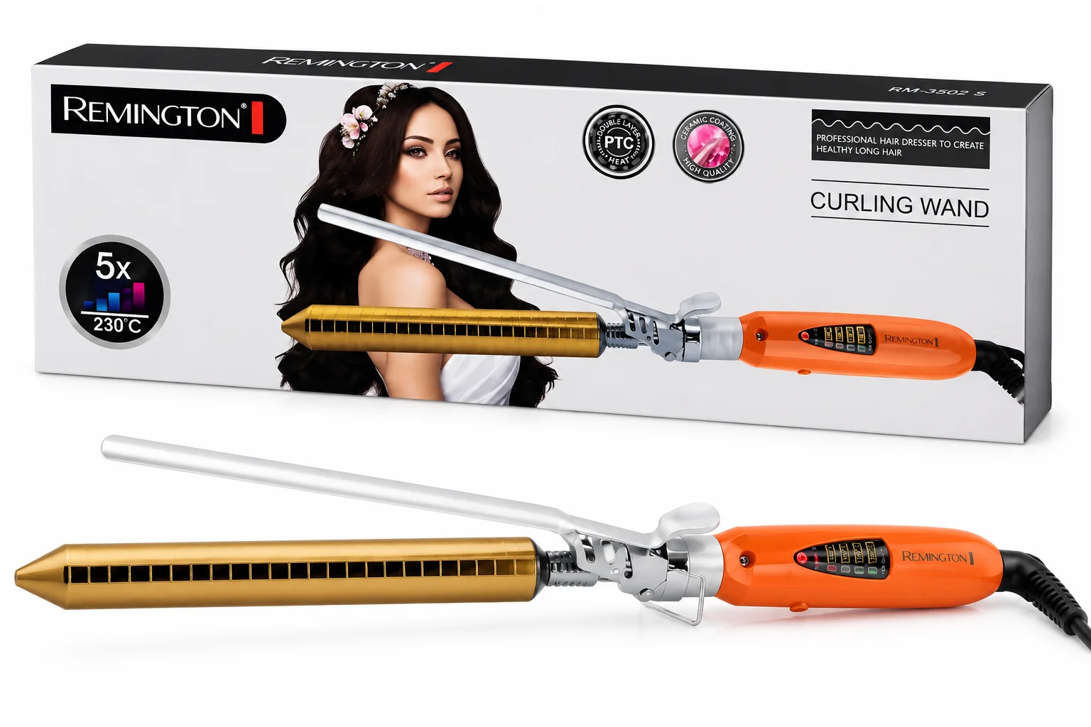 Remington Professional Curling Wand – 230°C Hair Curler for Smooth & Long-Lasting Curls