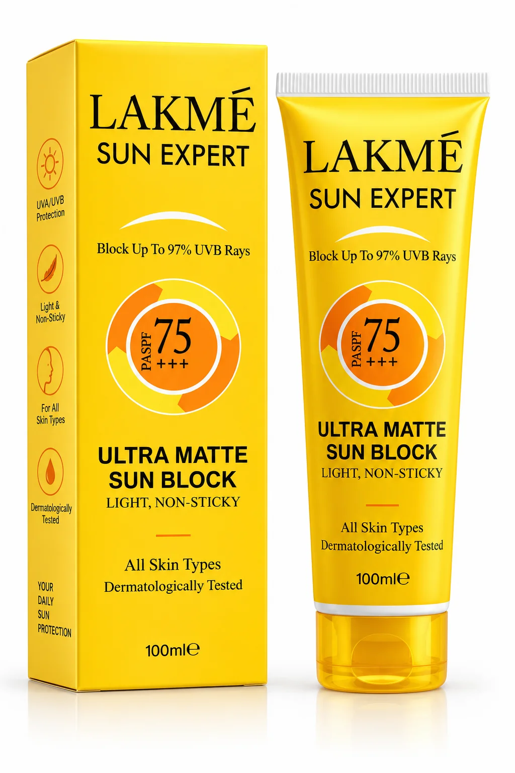 Lakmé Sun Expert Ultra Matte Sun Block SPF 75+++ – 100ml