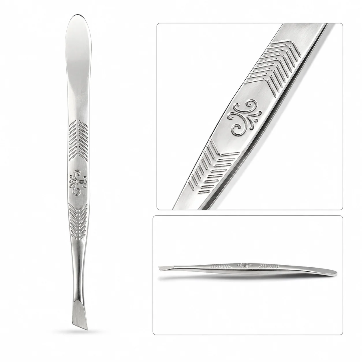 Imported Stainless Steel Slant Tip Tweezers – Precision Eyebrow Hair Removal Tweezer