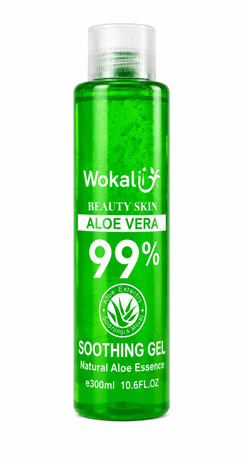 Wokali 99% Aloe Vera Soothing Gel – Natural Aloe Essence, 300ml