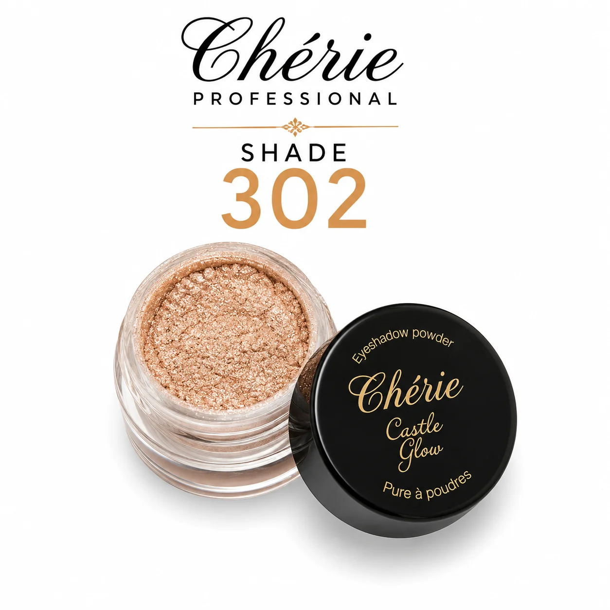 Chérie Professional Rose Gold Shimmer Eyeshadow – Shade 302