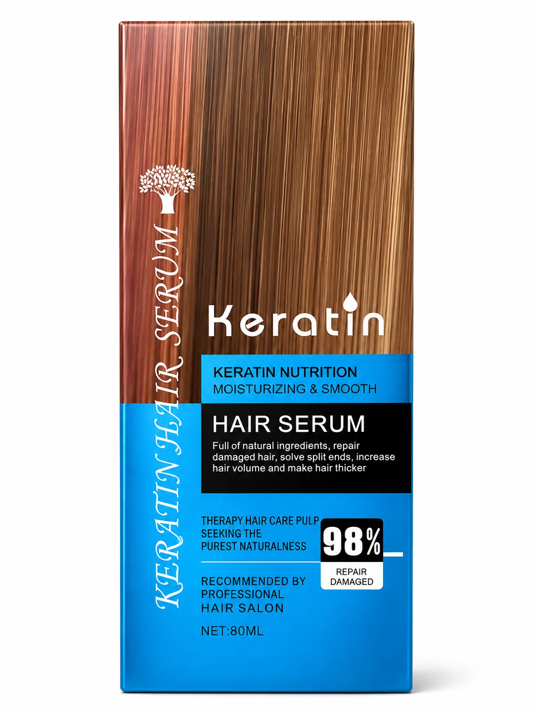 Keratin Hair Serum Moisturizing & Smooth – 80ml