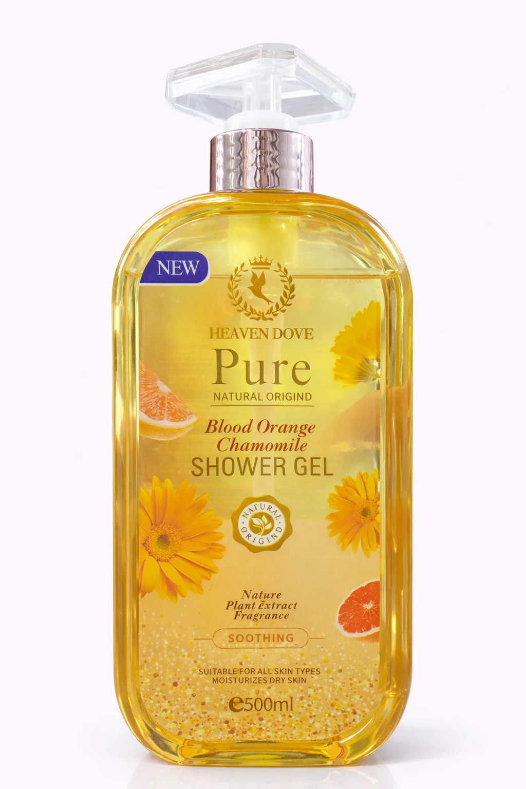 Heaven Dove Pure Blood Orange & Chamomile Shower Gel – 500ml Soothing Body Wash