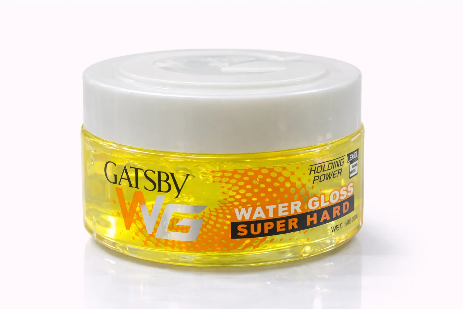 Gatsby Water Gloss Super Hard Hair Gel – Strong Hold Wet Look Styling (Yellow) 75G