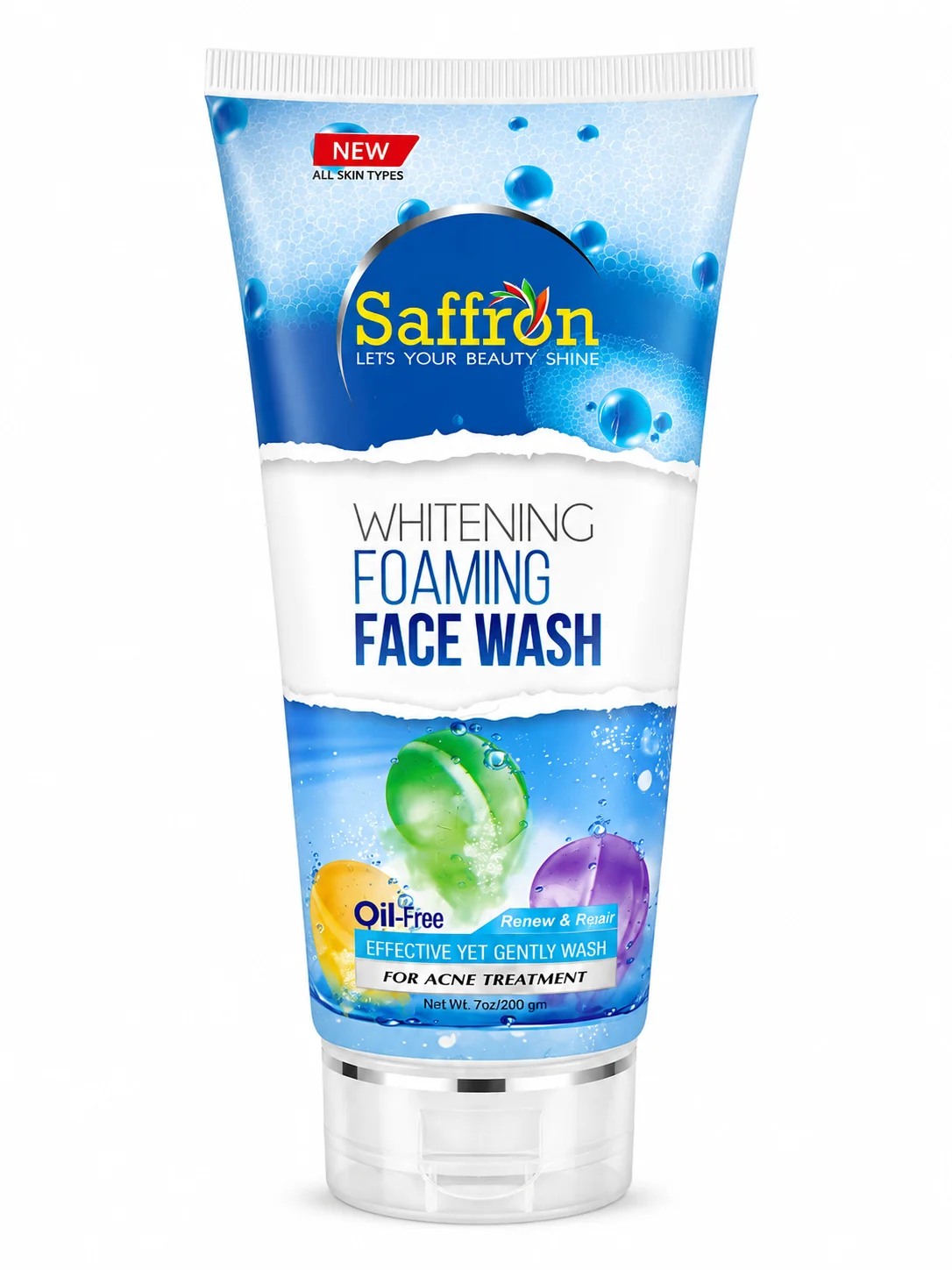 Saffron Whitening Foaming Face Wash – (200g)