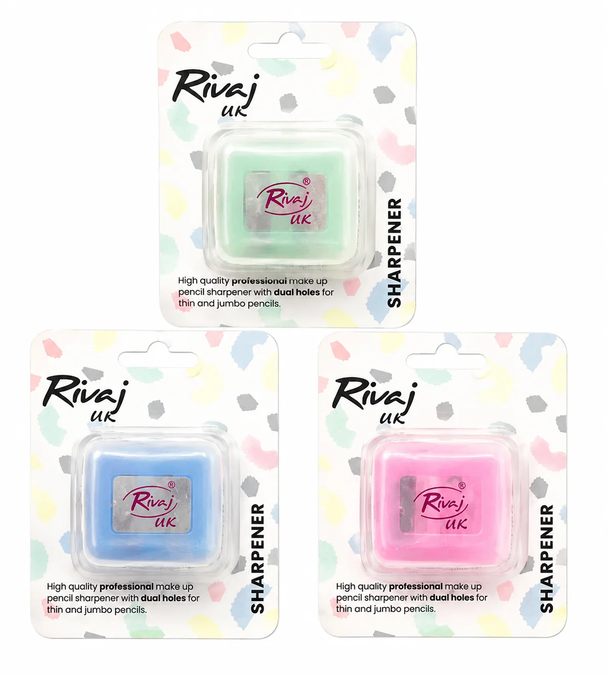 Rivaj UK Dual Hole Makeup Pencil Sharpener – Cosmetic Sharpener