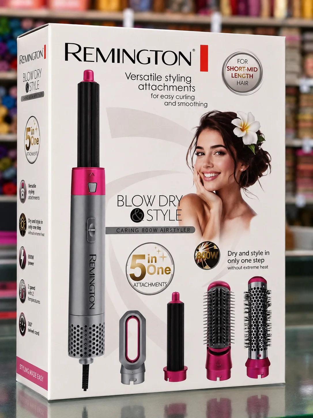 Remington Blow Dry & Style 5-in-1 Airstyler – 800W Hair Styling Tool