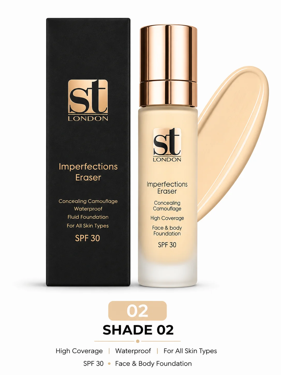 ST London 02 Imperfections Eraser Foundation – Shade 02 – SPF 30