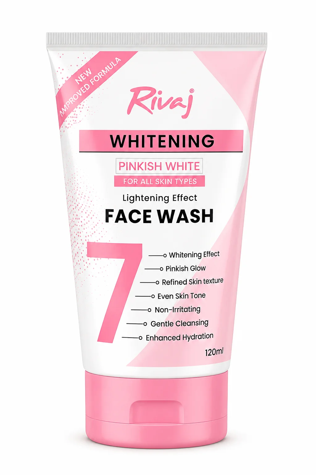 Rivaj Whitening Pinkish White Face Wash – 120ml