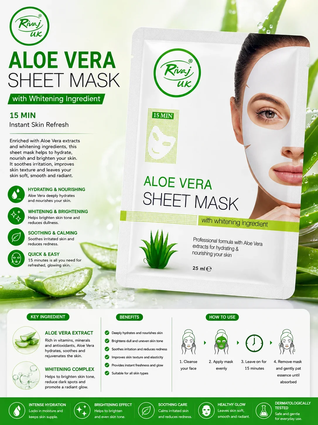 Rivaj UK Aloe Vera Sheet Mask