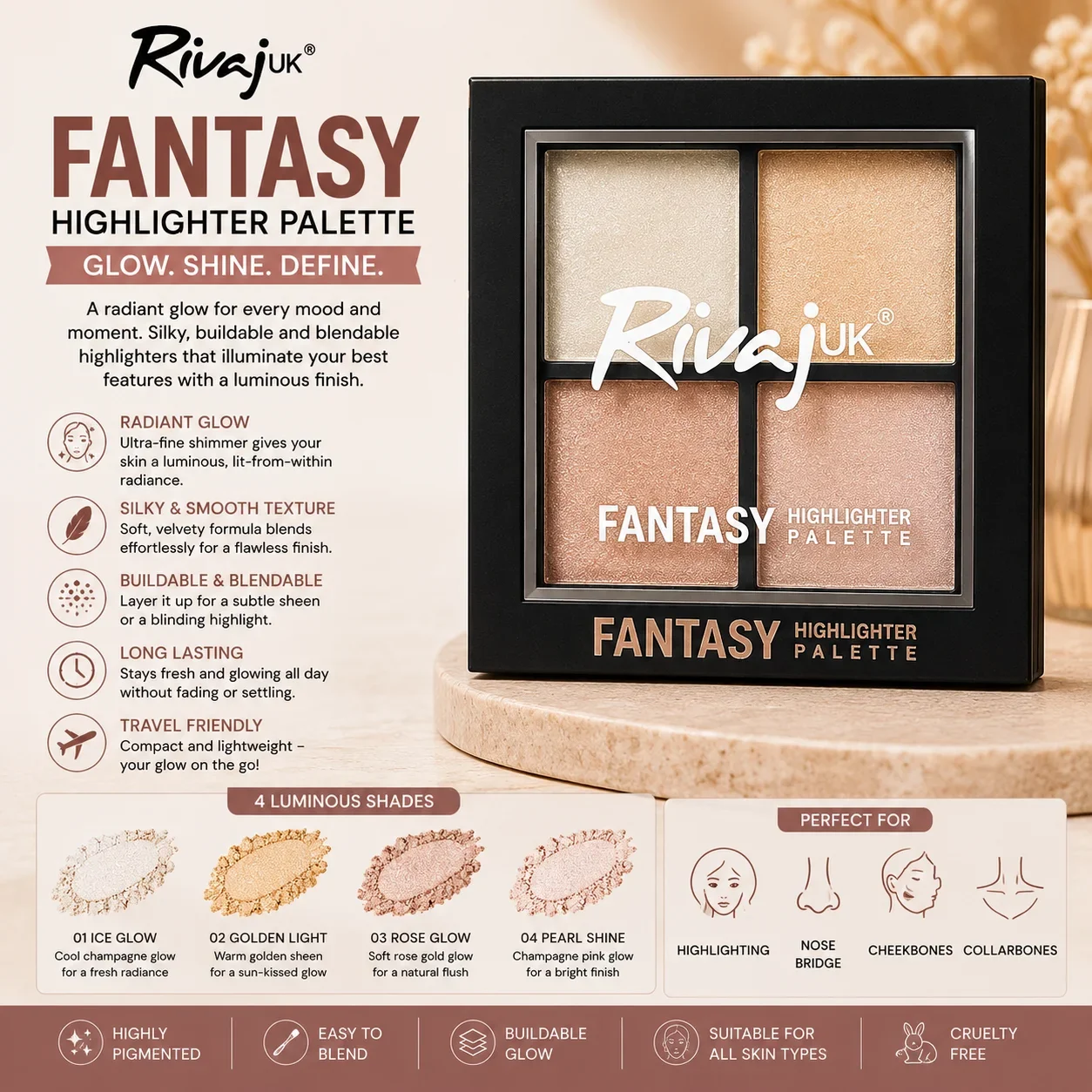 Rivaj UK Fantasy Highlighter Palette
