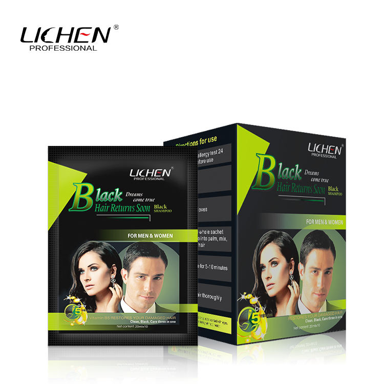 Lichen Professional Black Hair Returns Shampoo – Instant Black Hair Solution (Men & Women)