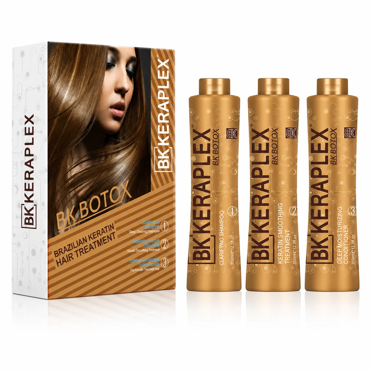 BK Keraplex BK Botox Brazilian Keratin Hair Treatment 3-Step Set