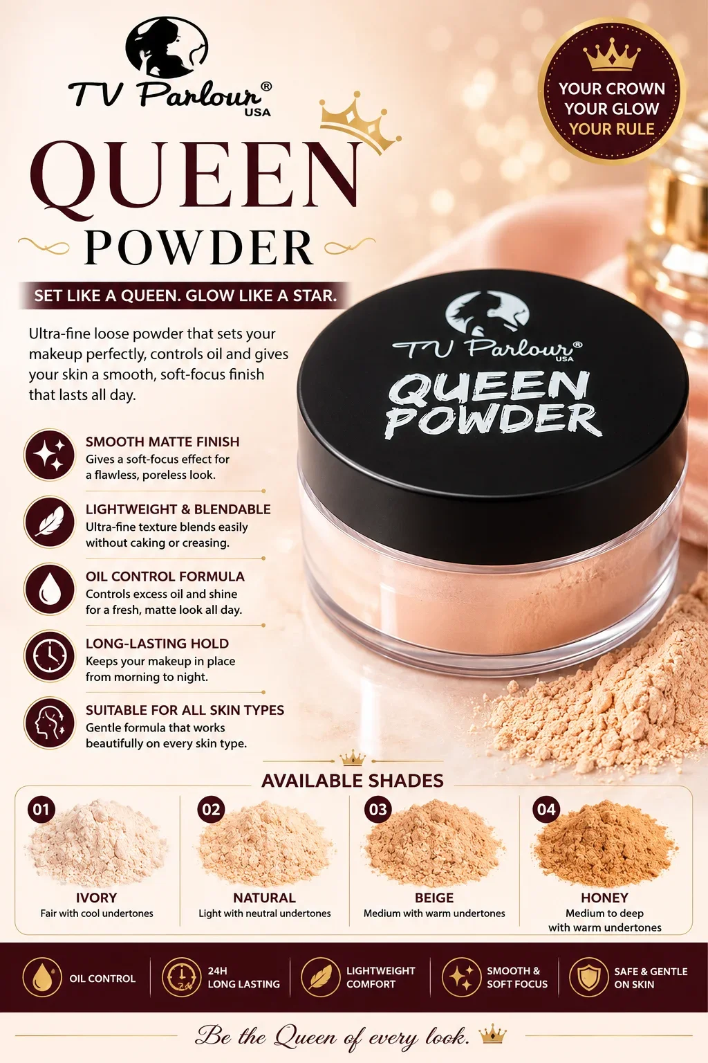 TV Parlour USA Queen Powder