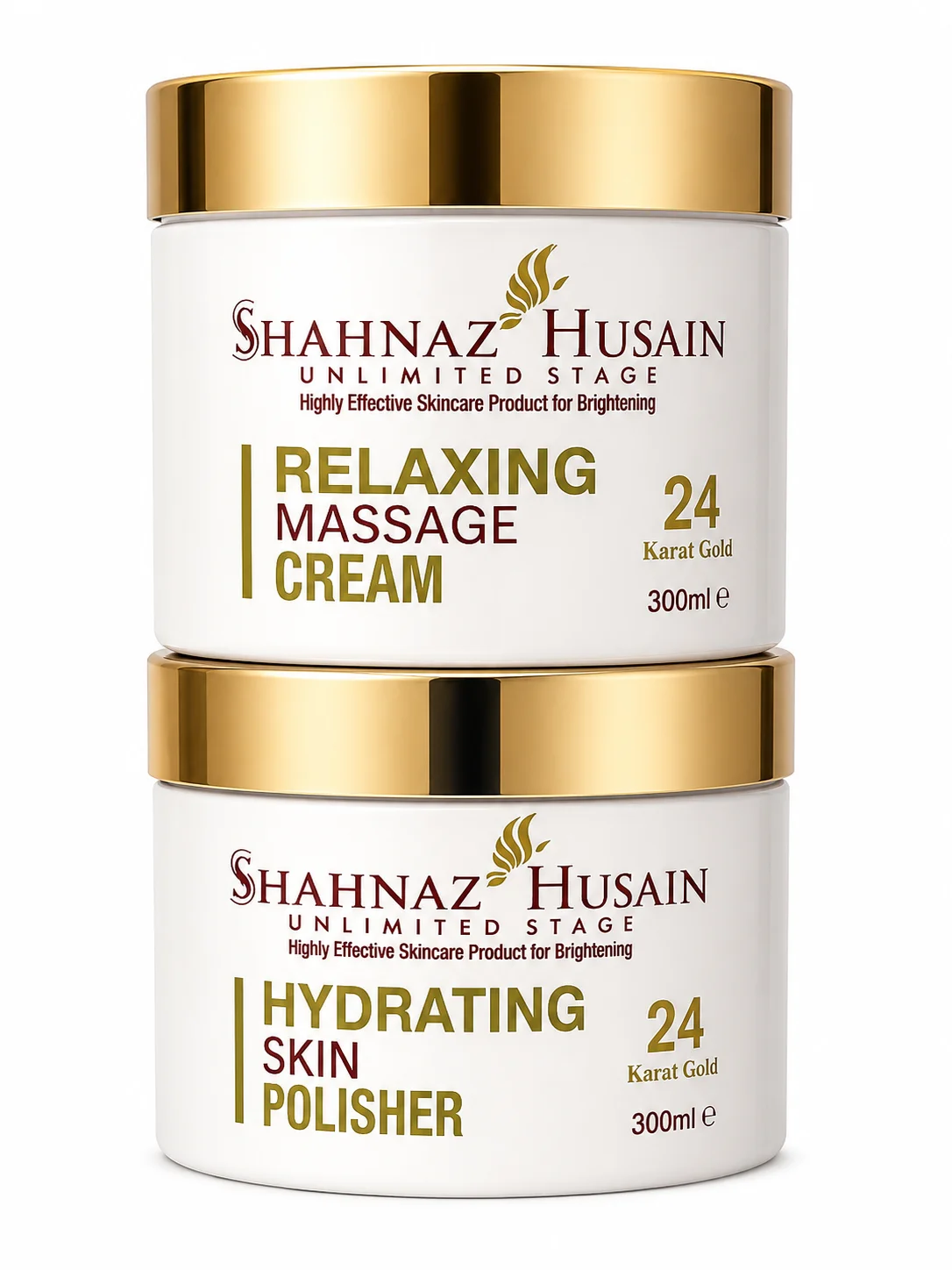 Shahnaz Husain 24 Karat Gold Facial Care Duo – Massage Cream & Skin Polisher
