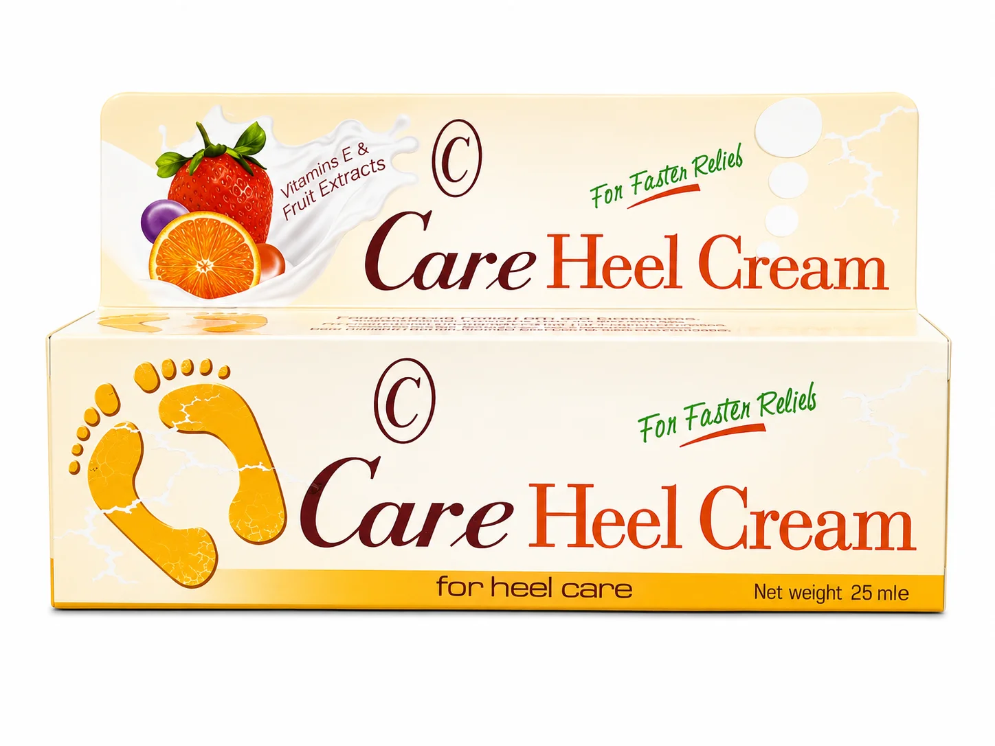 Care Heel Cream For Heel Care With Vitamins E & Fruit Extracts – 25ml