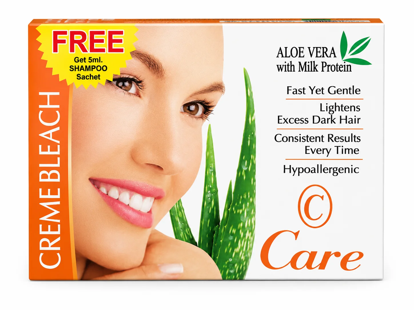 Care Aloe Vera Creme Bleach with Milk Protein – Gentle Skin Brightening Bleach