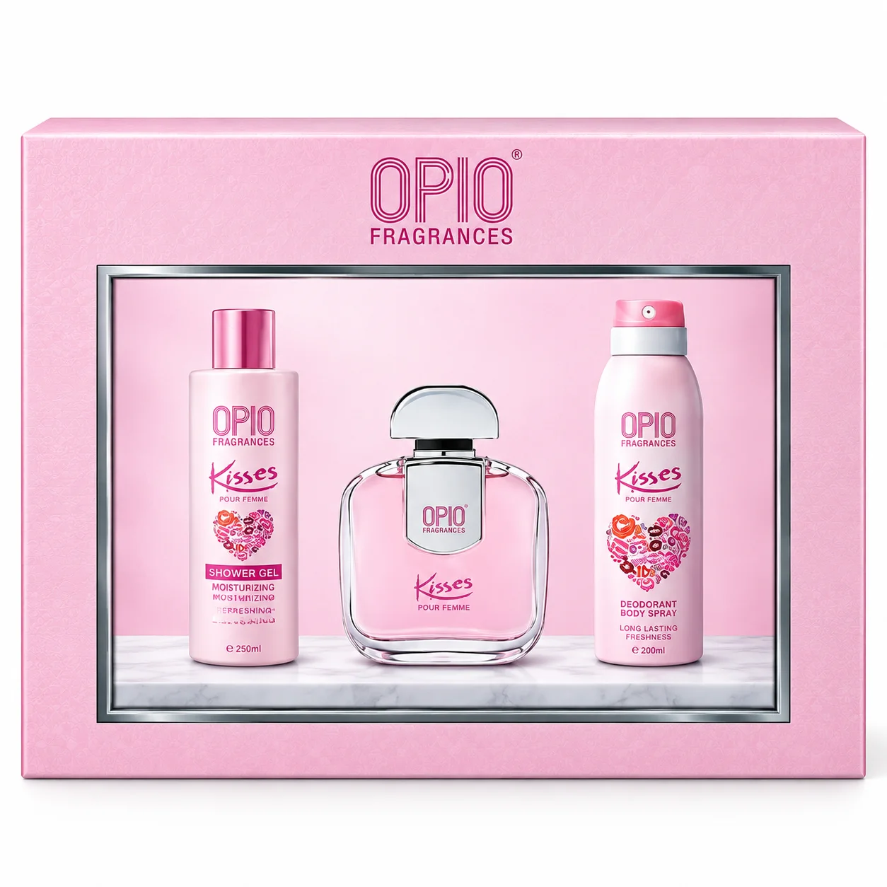 OPIO Fragrances Kisses Pour Femme 3-Piece Gift Set