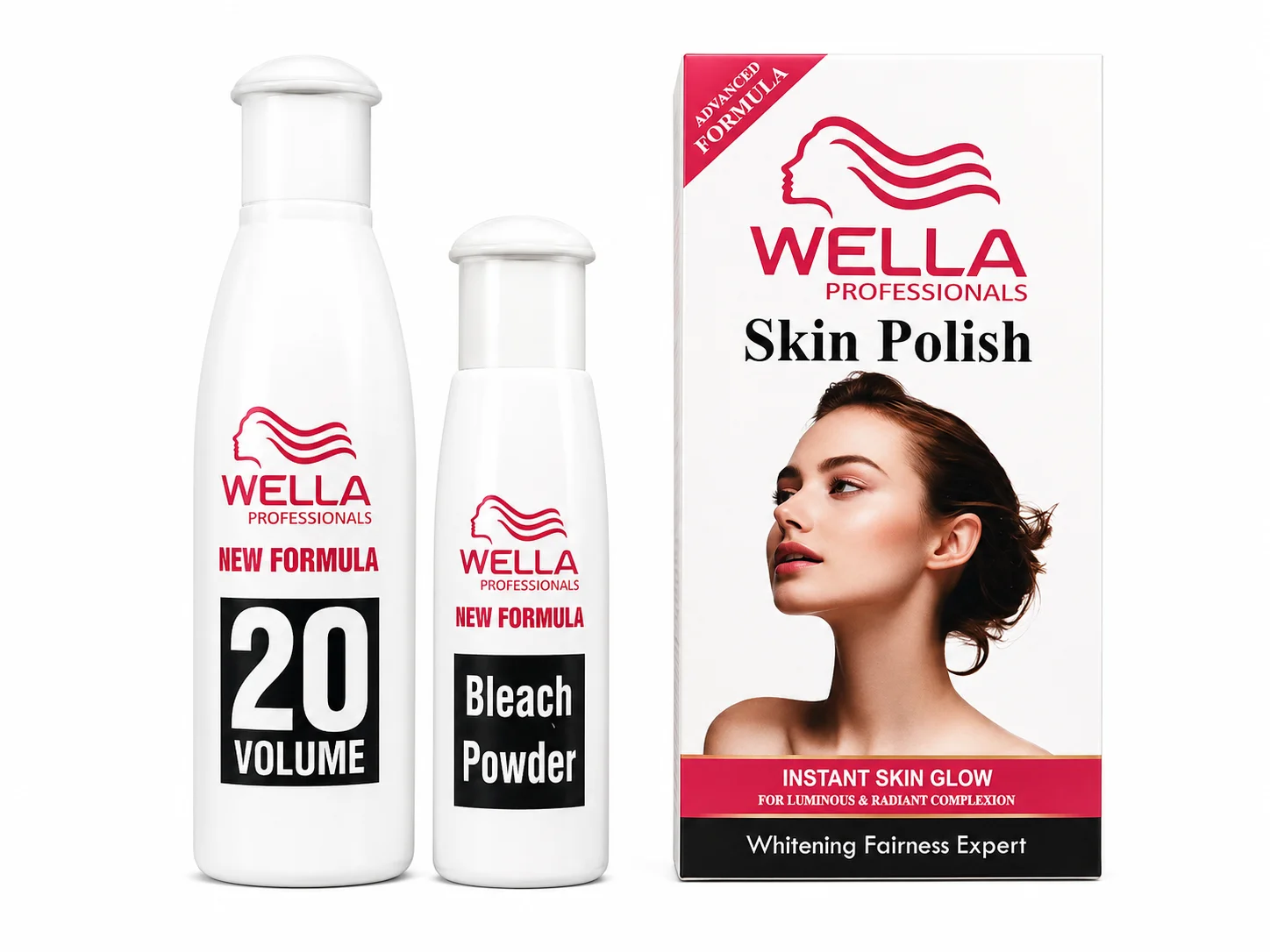 WELLA Professionals Skin Polish Kit – Bleach Powder & 20 Volume Developer (Instant Glow Facial Kit)
