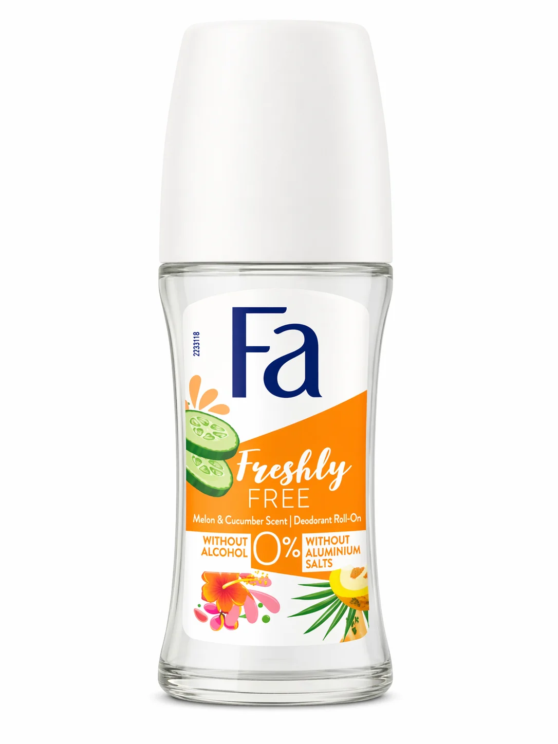 Fa Freshly Free Melon & Cucumber Roll-On Deodorant – 0% Alcohol & Aluminum Salts 50ML