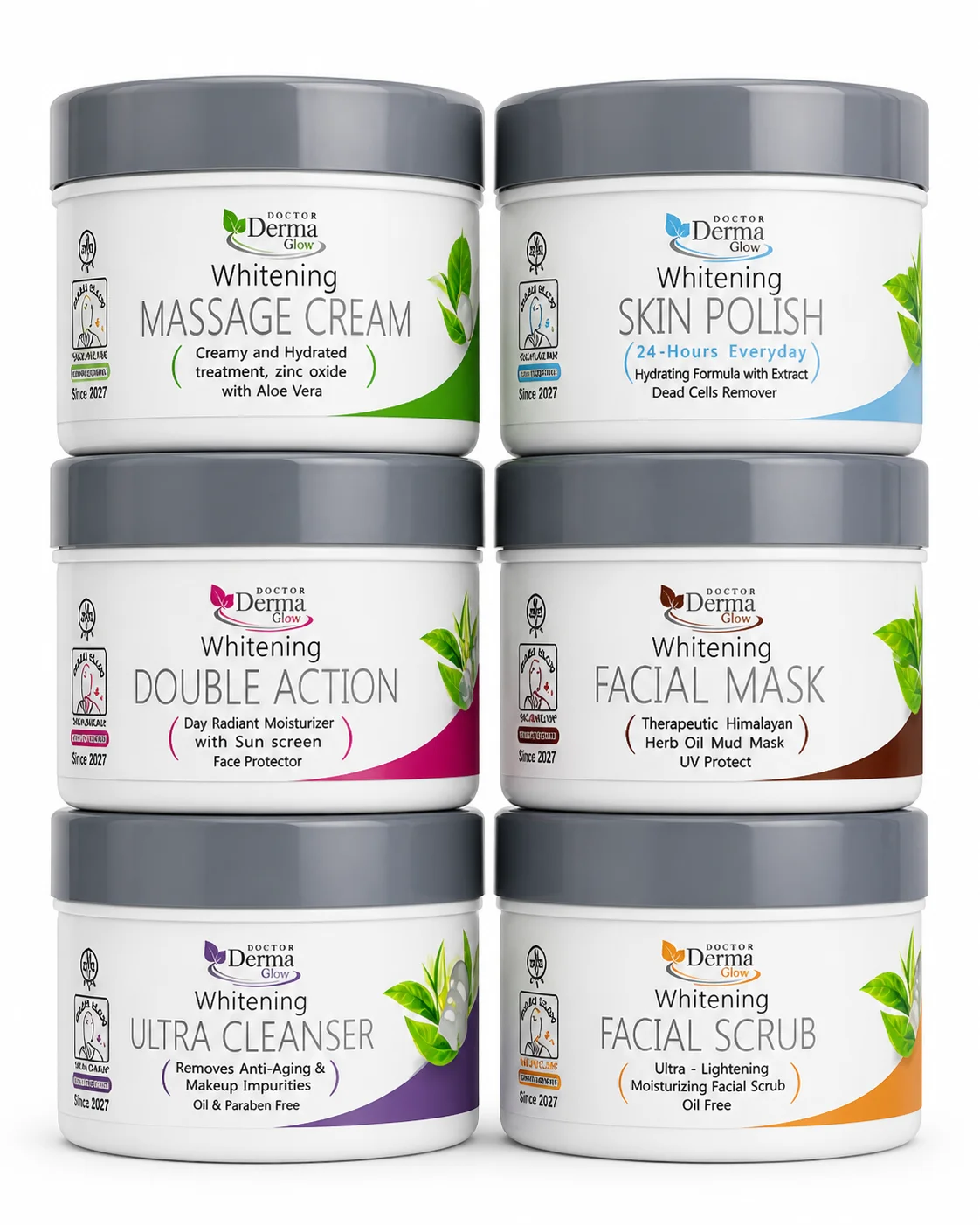Doctor Derma Glow Whitening Facial Kit – Complete Skin Brightening & Care Set 120ML
