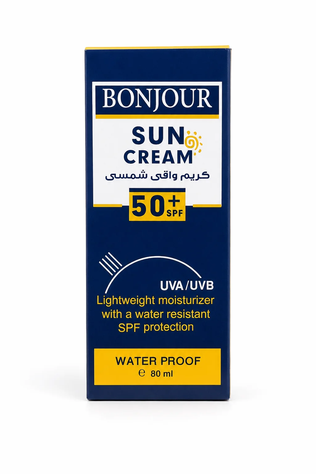 Bonjour Sun Cream SPF 50+ UVA/UVB Waterproof Sunscreen – 80ml
